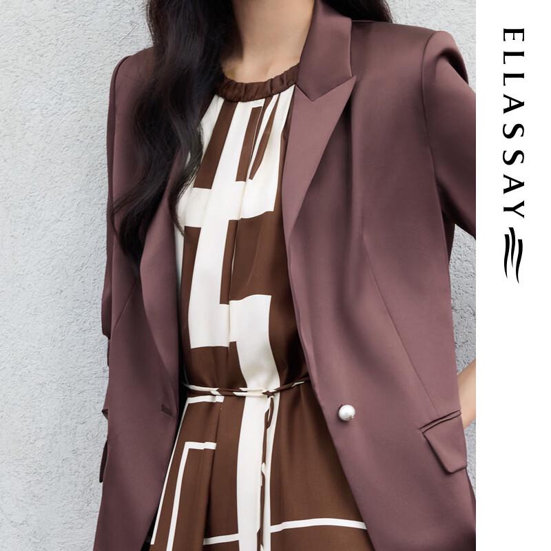 ELLASSAY Women's Geometric Print Silk Sleeveless Dress