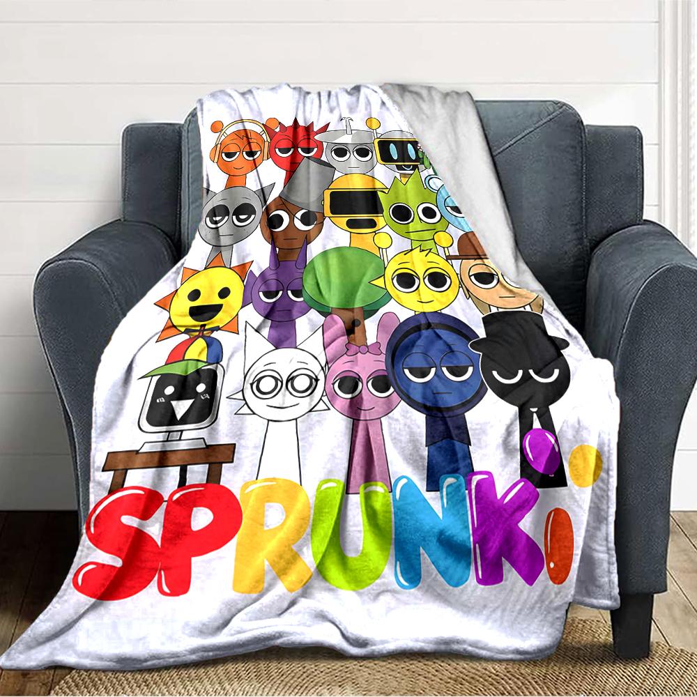 1pc SPRUNKI5 Blanket, Gift, for Men and Women, Soft Blanket, Good for Sofa Bed Couch Travel, Lightweight Flannel Blanket