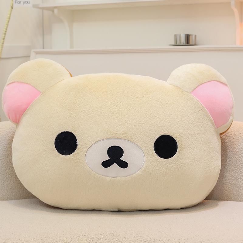 

Rilakkuma Big Head Plush Pillow Large Size Cute Soft Stuffed Toy Cushion Bedroom Sofa Decor Unisex Birthday Gift For Men Women 60CM