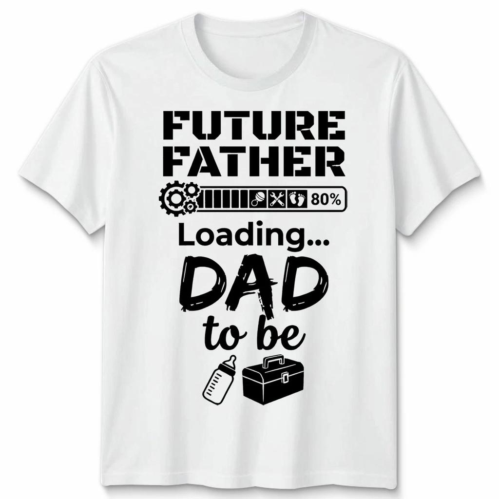 Future Father Loading Dad To Be 80% New Dad Family Graphic Tee Mens Womens
