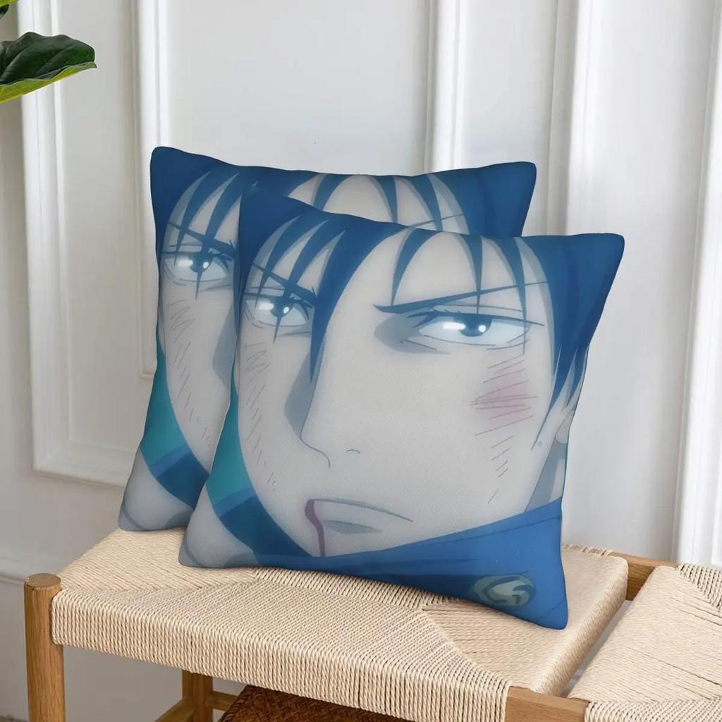 Megumi Najlepszy Przyjaciel Jujutsu Kaisen Sukuna Anime 2 szt. Kwadratowa poszewka na poduszkę Pokrowiec na poduszkę Komfortowa poduszka dekoracyjna do domu salonu