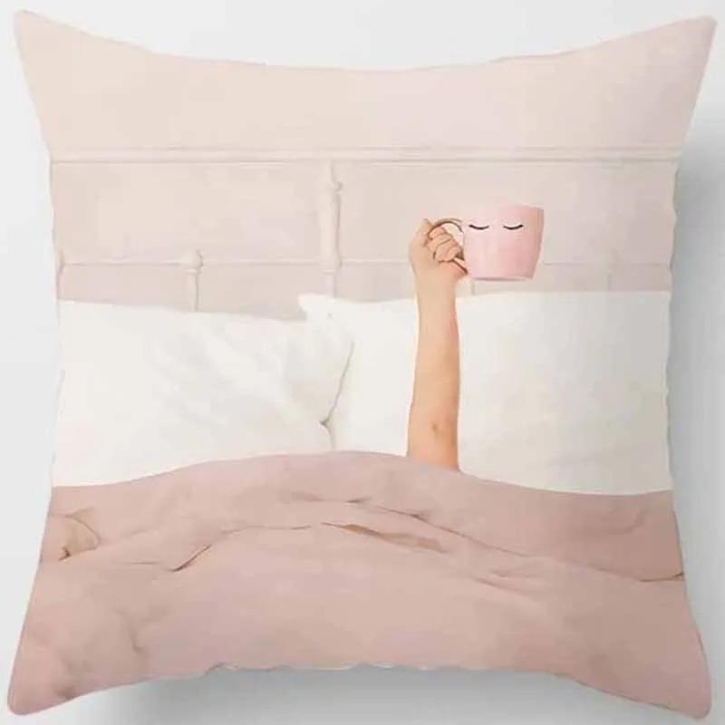 

Офис Гостиная Дом Наволочка Простая Иллюстрация Наволочка Автомобильные Украшения 40x40cm