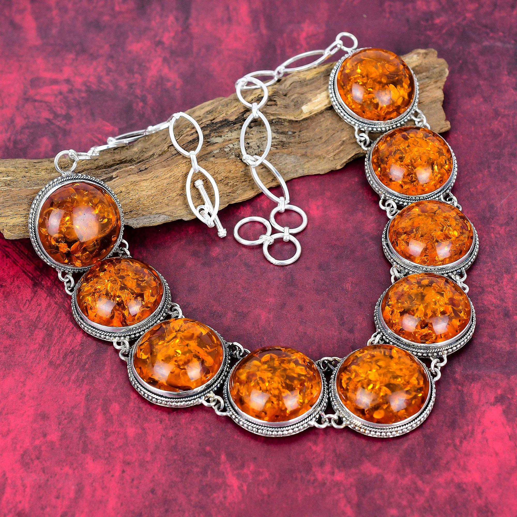 

Ожерелье из балтийского янтаря, ювелирное изделие с драгоценными камнями, ожерелье из стерлингового серебра 925 пробы, ожерелье-цепочка ручной работы, подарок для жены Adjustable With 18 Inches оранжевый