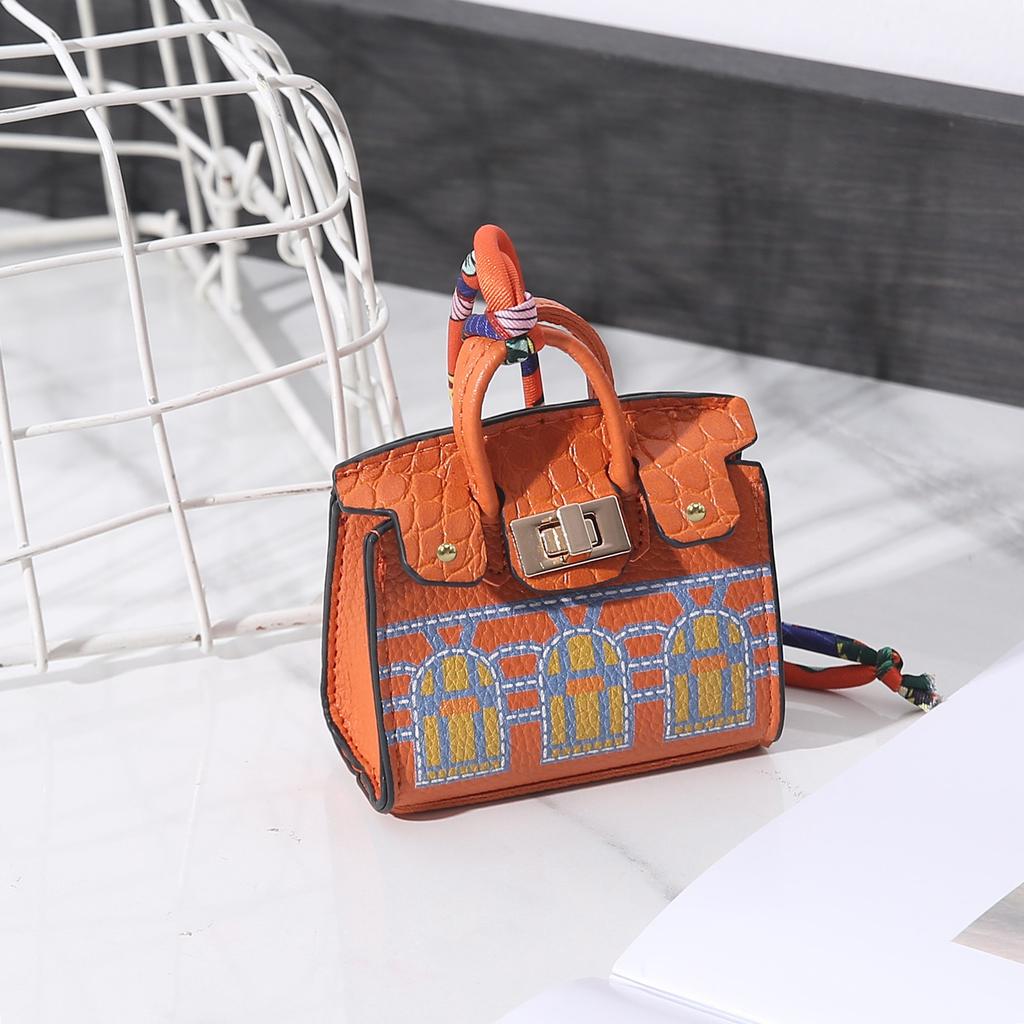 Internet-Berühmtheit neuer Aufkleber Diamant glänzend Haus Mini kleine Tasche Anhänger Kopfhörer Tasche Multifunktionale Münztasche Kreativ