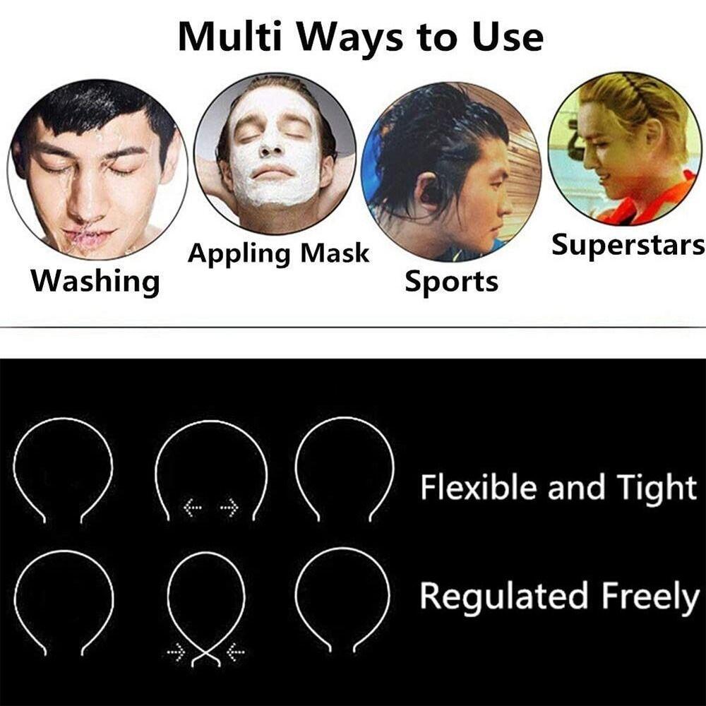 Hair Styling Tool Alice Style Casual Headwear Sports Metal Hairband Wavy Headband Black Head Hoop