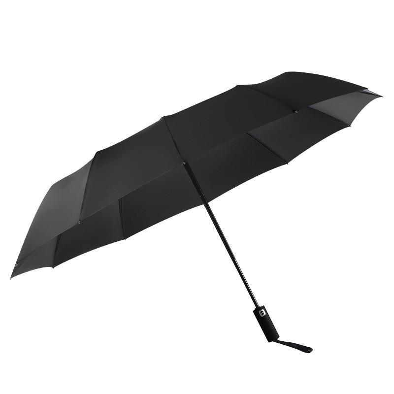 24-Rib Automatic Folding Umbrella with UV Protection for Sun and Rain.