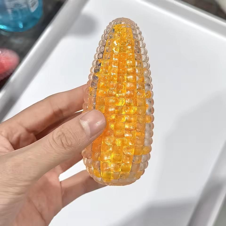 1Pc Mini Colored Crystal Simulation Super Soft Corn Decoration Slow Rebound Portable Decompression Toy Gift