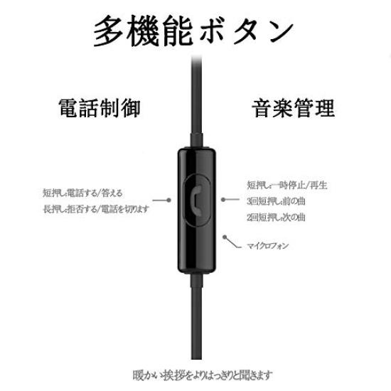 Wired Headphones with Microphone and Subwoofer, In-Ear Headphones, High-Resolution Stereo Earphones, 3.5mm Stereo Earbuds for Calls, Compatible with