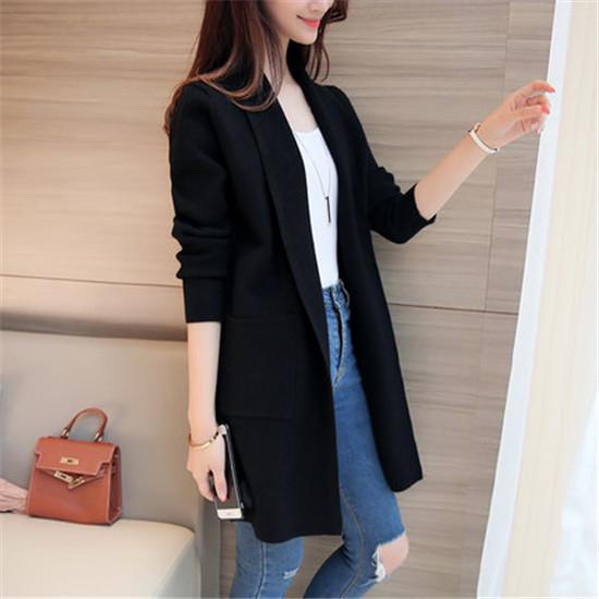 Women Fashion Autumn and Winter Slim Sweaters Coat Casual Loose Large Size Cardigan Knitting Sweater