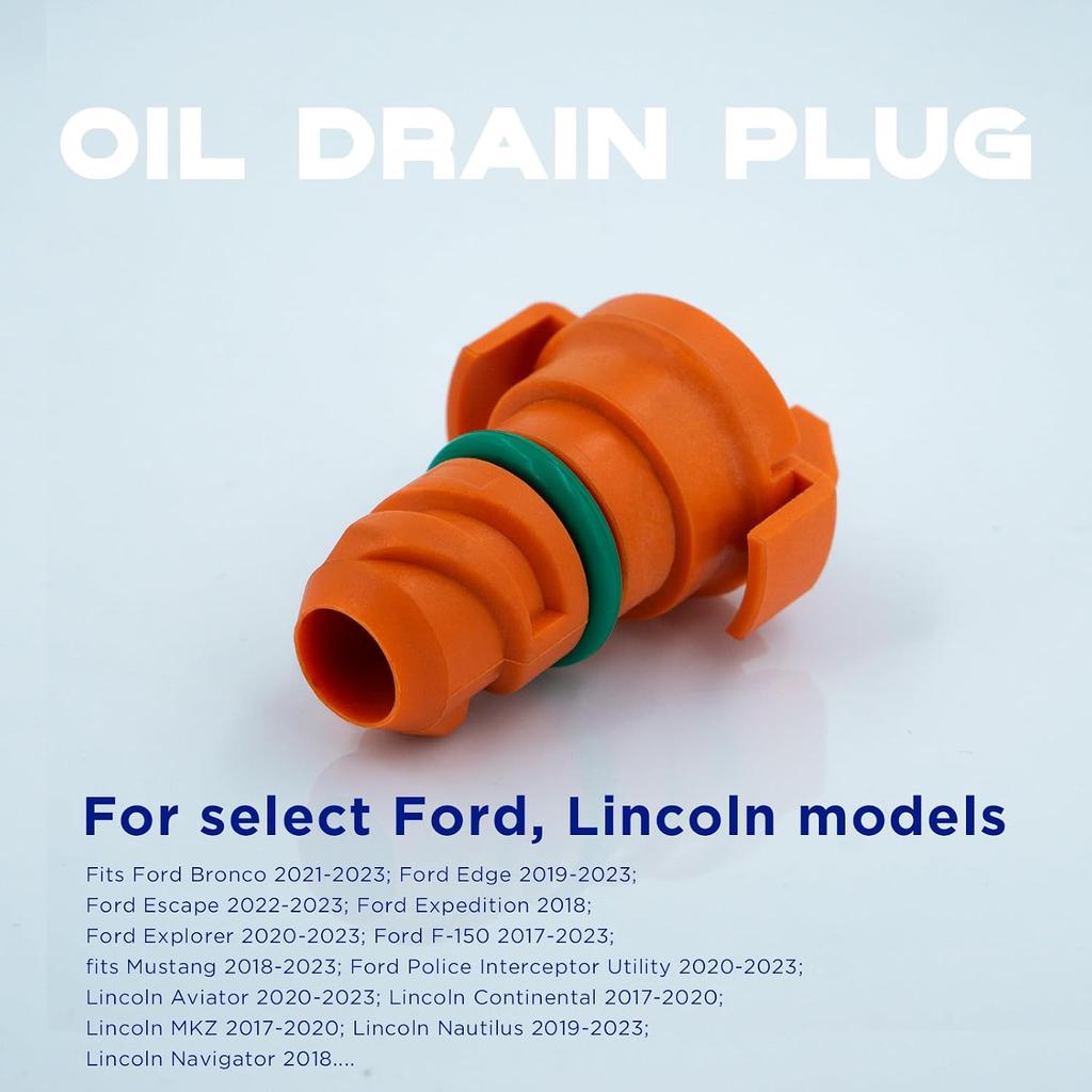 Ford F150 Oil Drain Plug, Compatible with Select Ford/Lincoln Models, KX6Z-6730-B, for Raptor Mustang and Lincoln, Plastic Engine Oil Drain Plug for