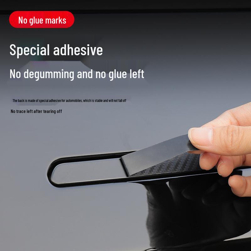 Tesla Model 3/Y Carbon Fiber Door Handle Stickers - Renewed Version 3