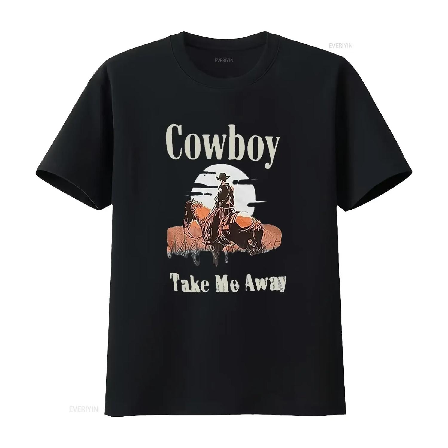 

Women Cowboy T Shirt Loose Fit Summer Tops Western Vintage Rodeo Gray Xxl vintage Washed Stretched Slightly Soft homme S чёрный
