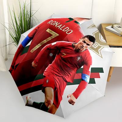 Football, Cristiano Ronaldo Ouverture et Fermeture Automatiques, Structure à 8 baleines Parapluie Portable, Convient aux Hommes et aux Femmes en Toutes Saisons Perfe