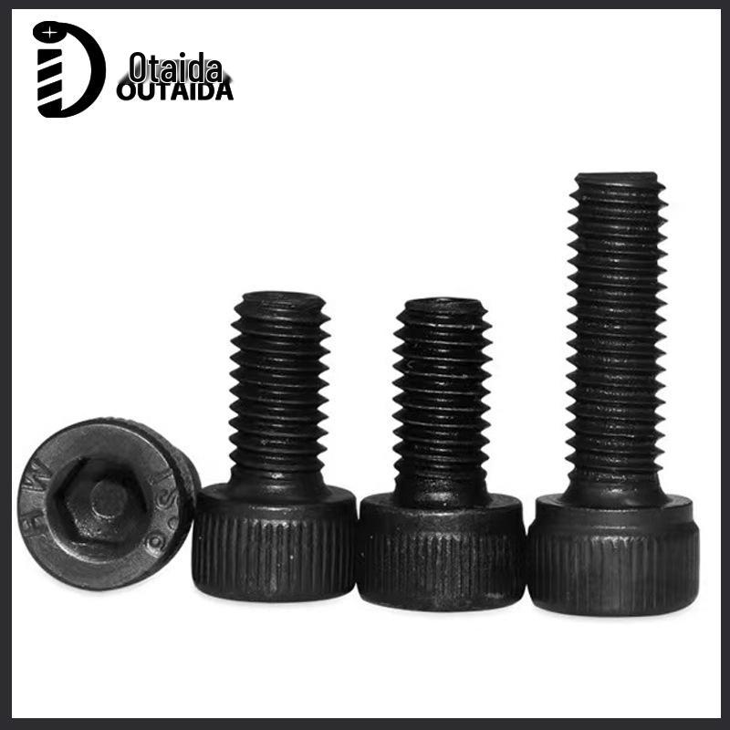 12.9 Black High-Strength Knurled Socket Head Cap Screw Bolt M2 M3 M5