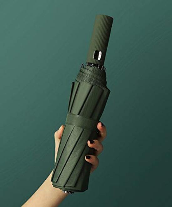 Folding Automatic UV 12 UV Foldable Parasol Umbrella, Open/Close, Lightweight, Protection, Ribs, Compact, Chic, Simple, Stylish, 99% Protection,