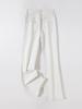 Women's High-Waist Micro-Flare White Denim Pants with Pockets - Four-Way Stretch Leg-Shaping Design for Spring 2026.