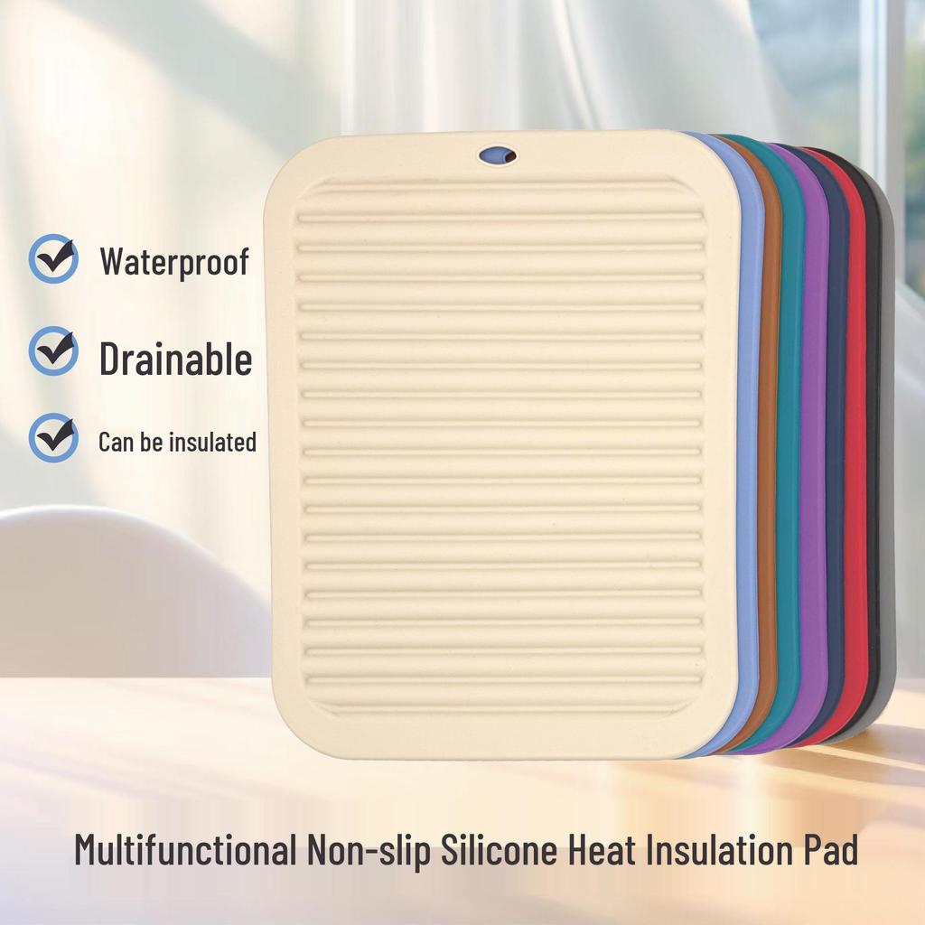 Multi-Purpose Silicone Non-Slip Insulation Mat for Kitchen and Table Use
