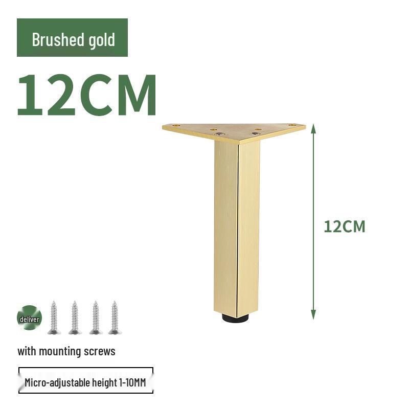 Adjustable Gold/Black Furniture Legs: Aluminum Alloy Support Feet for Bathroom Cabinets and Sofas