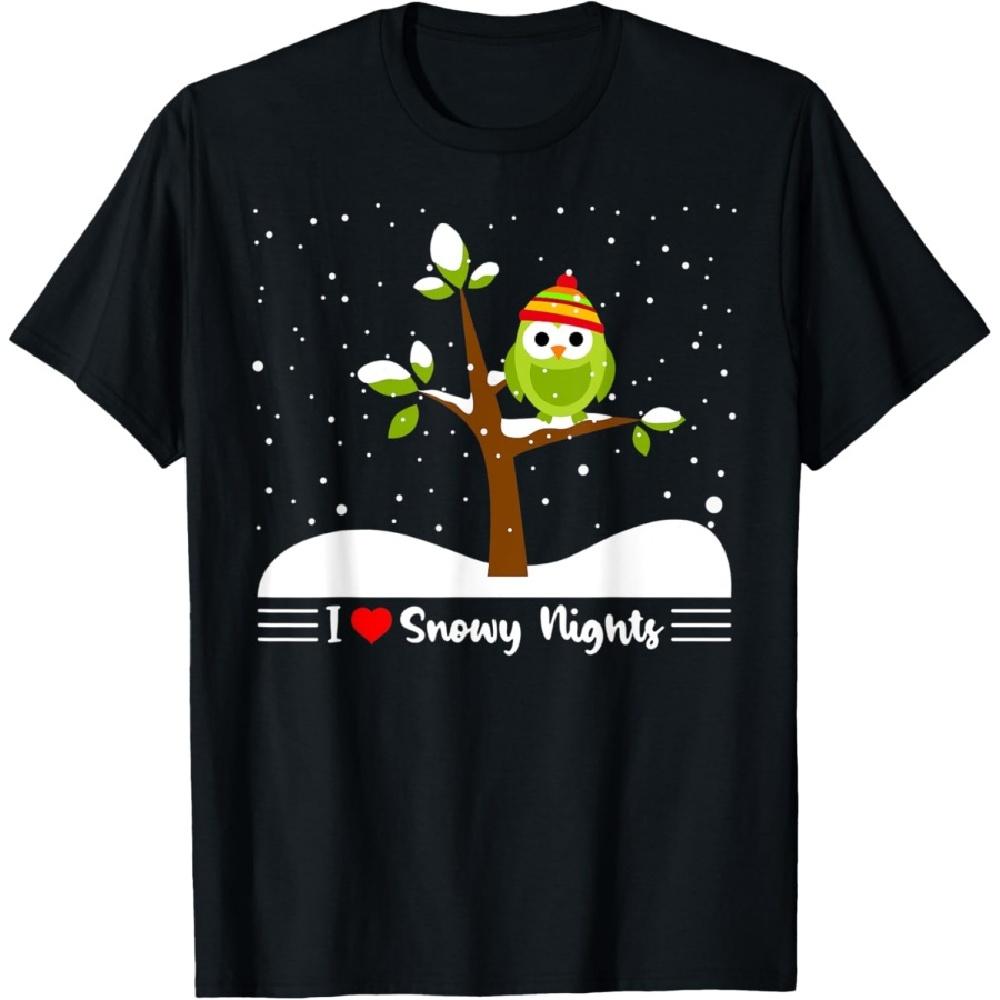 Я люблю снежные ночи Зимняя сова Футболка S
