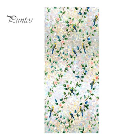 

Радужная пленка для защиты окон, водонепроницаемая, статическая, неклеящаяся, наклейка с цветочным узором для домашнего стекла, окон, спальни, гостиной, декора I