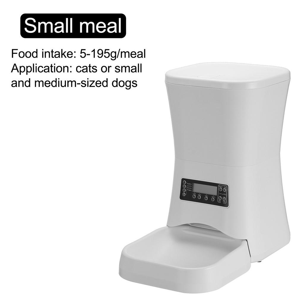 Automatic Food Dispenser Feeder Timer Regular Quantitative Meals Smart Pets Feeder Cat Dog food Bowls For Pets 7L White small meal