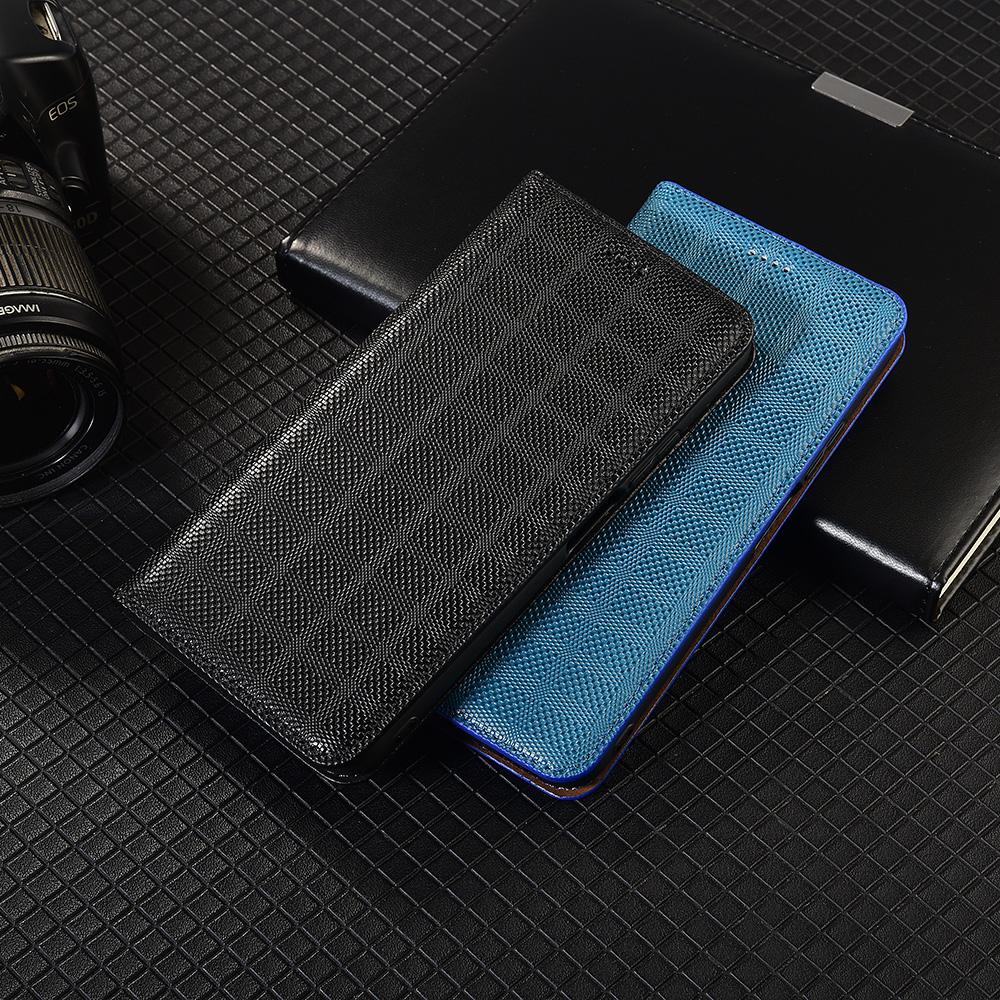 Kreuzgitter Echtes Leder Klapphülle für Samsung Galaxy S20 S21 S22 S23 S24 S25 S26 FE Plus Ultra Edge Handyhülle Kartenfächer