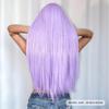 EASIHAIR Purple Synthetic Wigs for White Women Long Straight Headband Wigs Natural Hair Heat Resistant Daily Cosplay Fake Hair