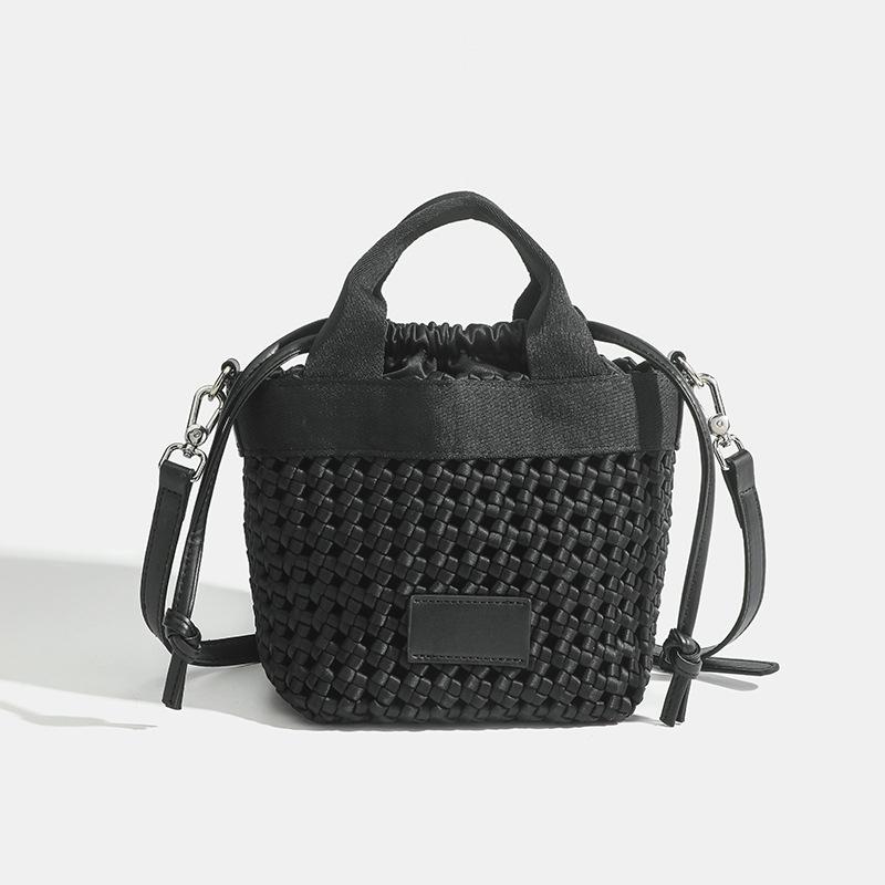 

Сумка-корзина ручной работы в форме полого ведра, вместительная сумка-корзина для овощей, простая и универсальная сумка через плечо