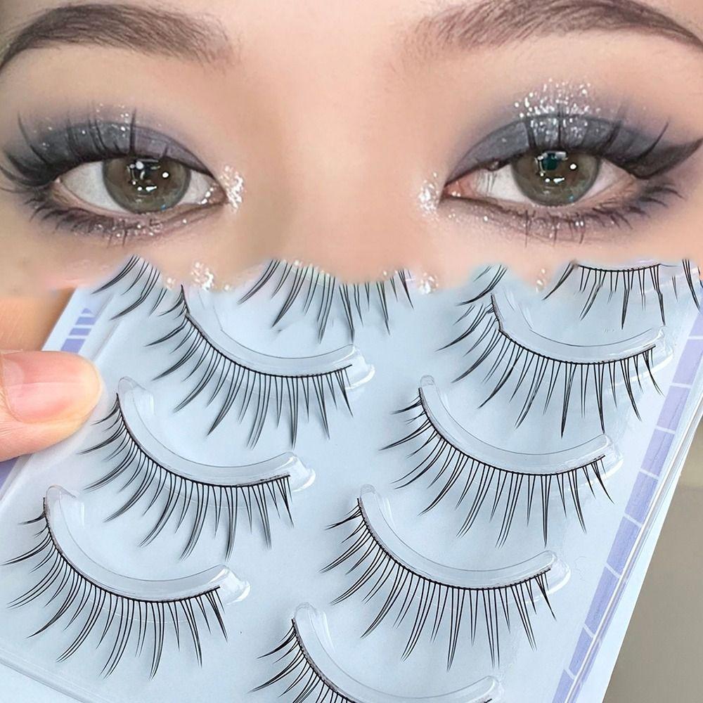 

Dense Fine Stem Euro-american Eyelashes Natural Wispy Manga Lashes Cosplay 07