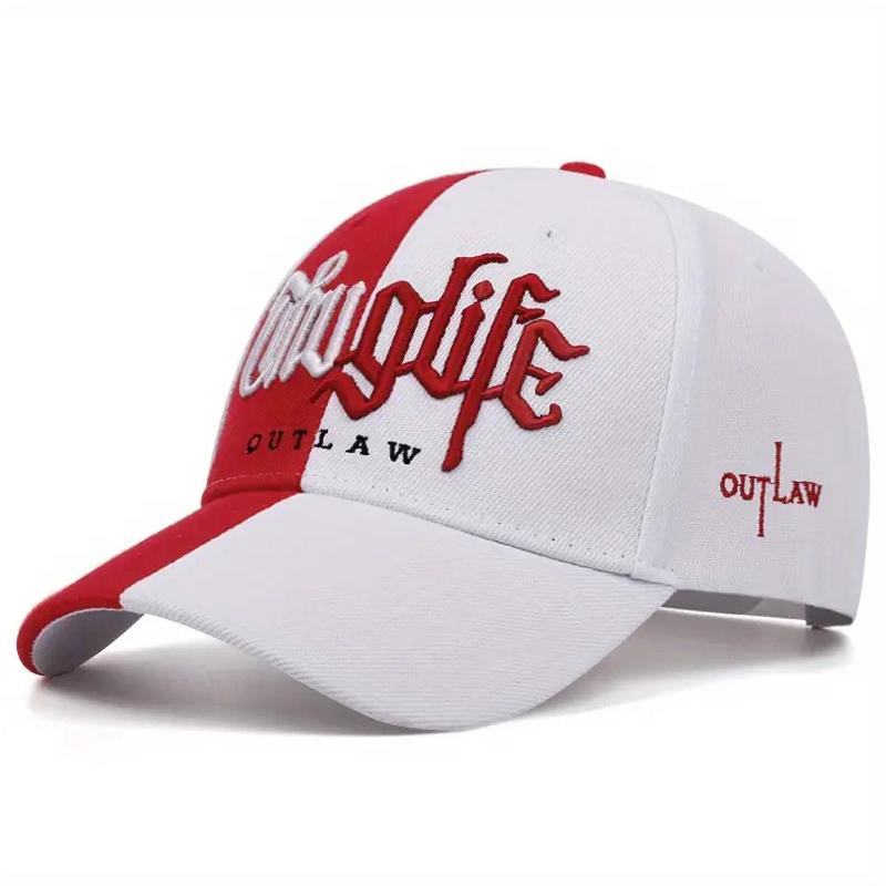 Color Blocked New Hip Hop Hat Gangster Life Embroidered Baseball Hat Daily Leisure Sports Sunshade Hat Unisex