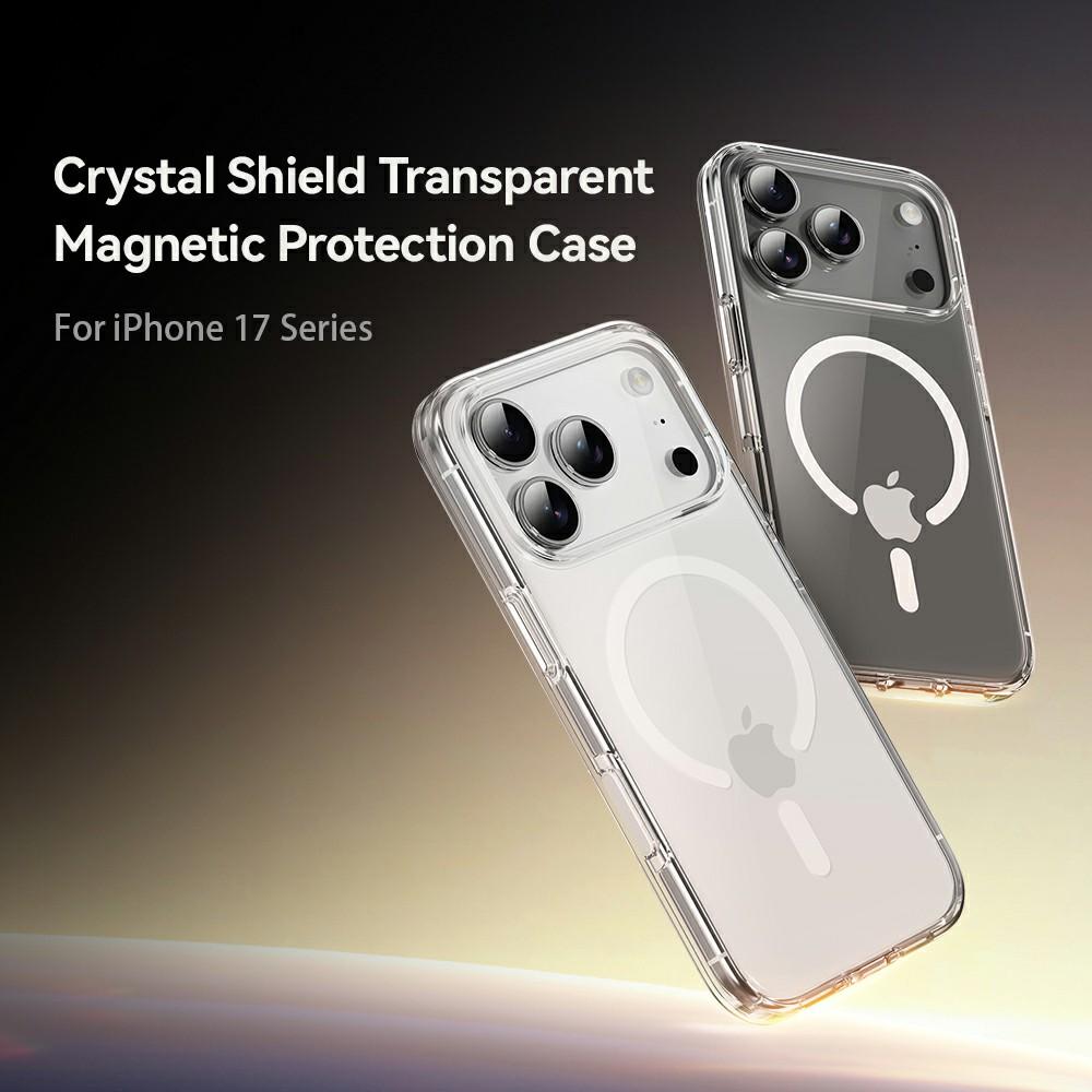 ROCK For iPhone 17 Pro Max Clear Phone Case Compatible with MagSafe PC + TPU Phone Cover