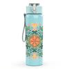 1PC Soft Tone Mandala Pattern 750ml Color Plastic Sports Water Bottle Leakproof Flip Straw Lid Suitable for Sports Office Home Use