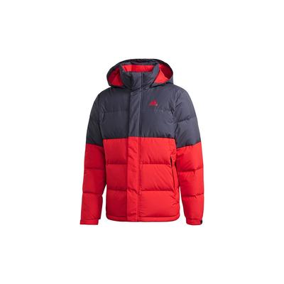Colorblock Down Jacket With Hood Men Outerwear Red GF0108