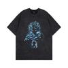 Summer New American Washing Water Short Sleeves Old High Street Style T-shirt Heavy Loose Couple Tide Men and Women Same Style