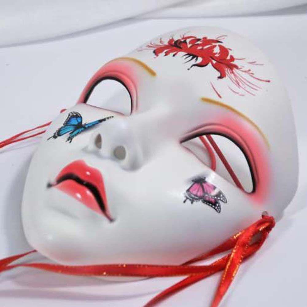 Props Headwear Cherry Flowers Party Mask Props Party Props Full Face Mask Halloween Cosplay Mask