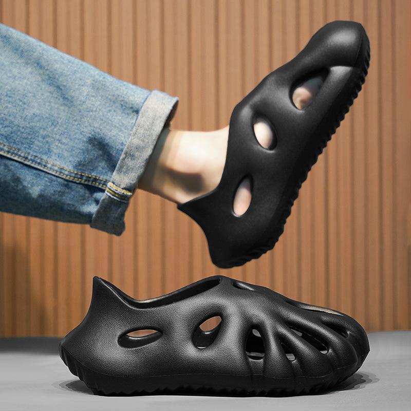 Men'S Shoes Hole Shoes Bag Head Foot Sandals Beach Shoes Casual Stepping On Shit Sandals Men