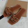 Fashion Designer Woman Flat Slippers Luxury Designer Sandals Casual Bottom Slippers Summer Women Sandals New Shoes for Women
