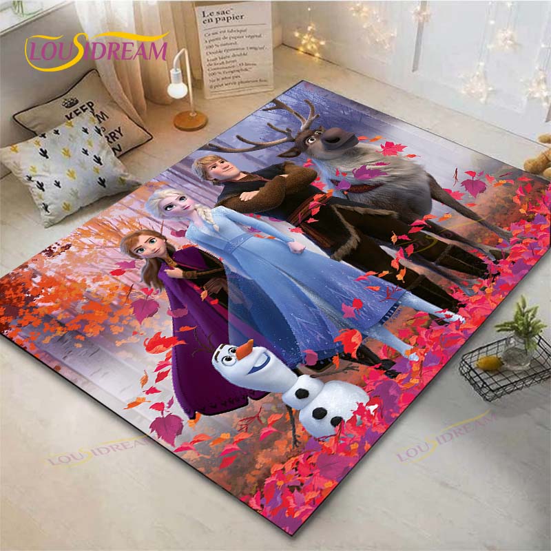 Frozen Anime Carpet Living Room Bedroom Bedside Mat Study Room Computer Chair Home Fashion Floor Mat Area Rug