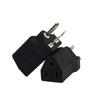 2pcs Black 3prong Electrical Converter Copper American Power Adapter  Electrician