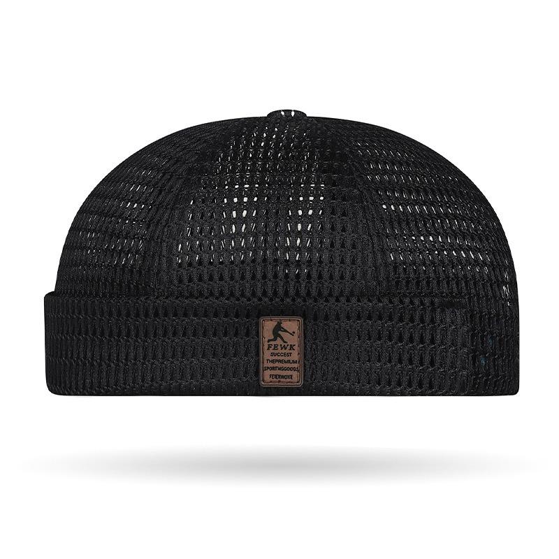Summer Mesh Tang Hat with Leather Patch - Unisex Hip Hop Breathable Cap