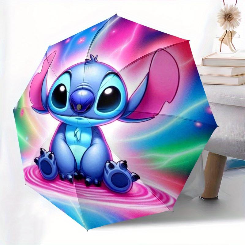 1pc Stitch,Alien Automatic Folding Umbrella: Compact 8-Bone Design Cartoon Outdoor Travel Companion, Business Umbrella, Christmas Valentine'