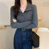 Herbst- und Winterdesign Heißes Mädchen Schlankes Langarm-T-Shirt Damen Unterwäsche Strickoberteil