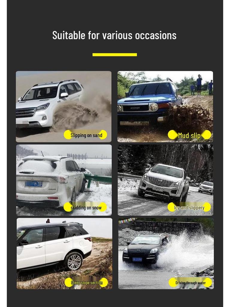 Univerzální protiskluzové řetězy na pneumatiky pro automobily, šetrné k pneumatikám, samonapínací pro SUV a sedany - Zimní ochrana proti sněhu