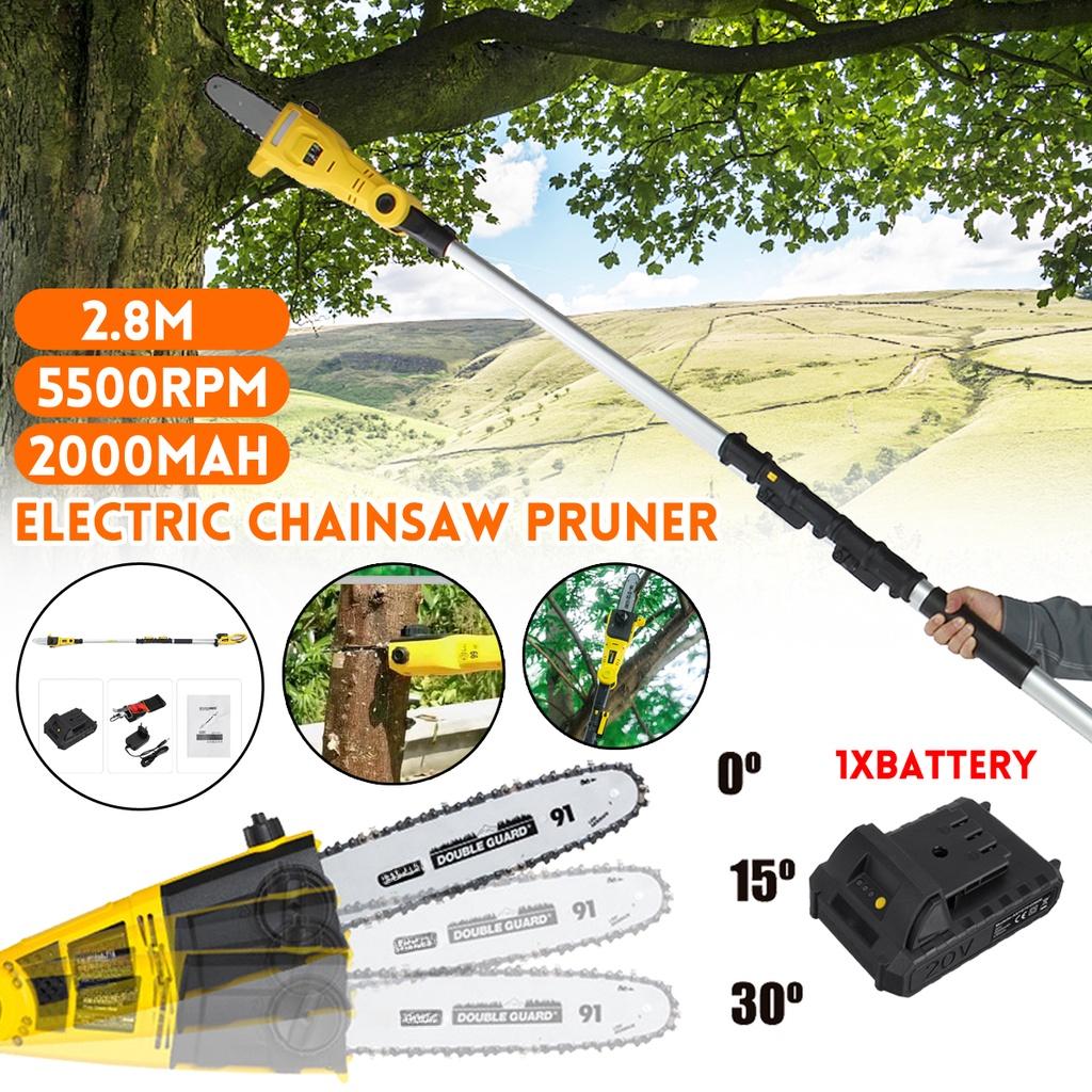 

2.8M Аккумуляторная телескопическая электрическая цепная пила-сучкорез для дома и сада, штанговая пила, кусторез для живой изгороди и деревьев, инструмент для обрезки с 1 аккумулятором