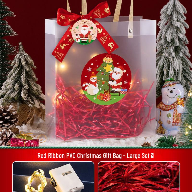 Christmas Eve Apple Candy Souvenir Handbag - Creative Transparent Gift Bag