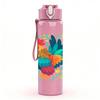 1PC Colorful Rooster Art 750ml Color Plastic Sports Water Bottle Leakproof Flip Straw Lid Suitable for Sports Office Home Use