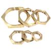LOT10 1/8" 1/4" 3/8" 1/2" 3/4" 1"-2" BSP M6-M10 M12 M14 M16 M18 M20 M22 Female Brass Hex Lock Nuts