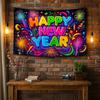 Black Gold Party Backdrop Glitter Pink Event Decoration 2026 New Year Banner  Family Portrait