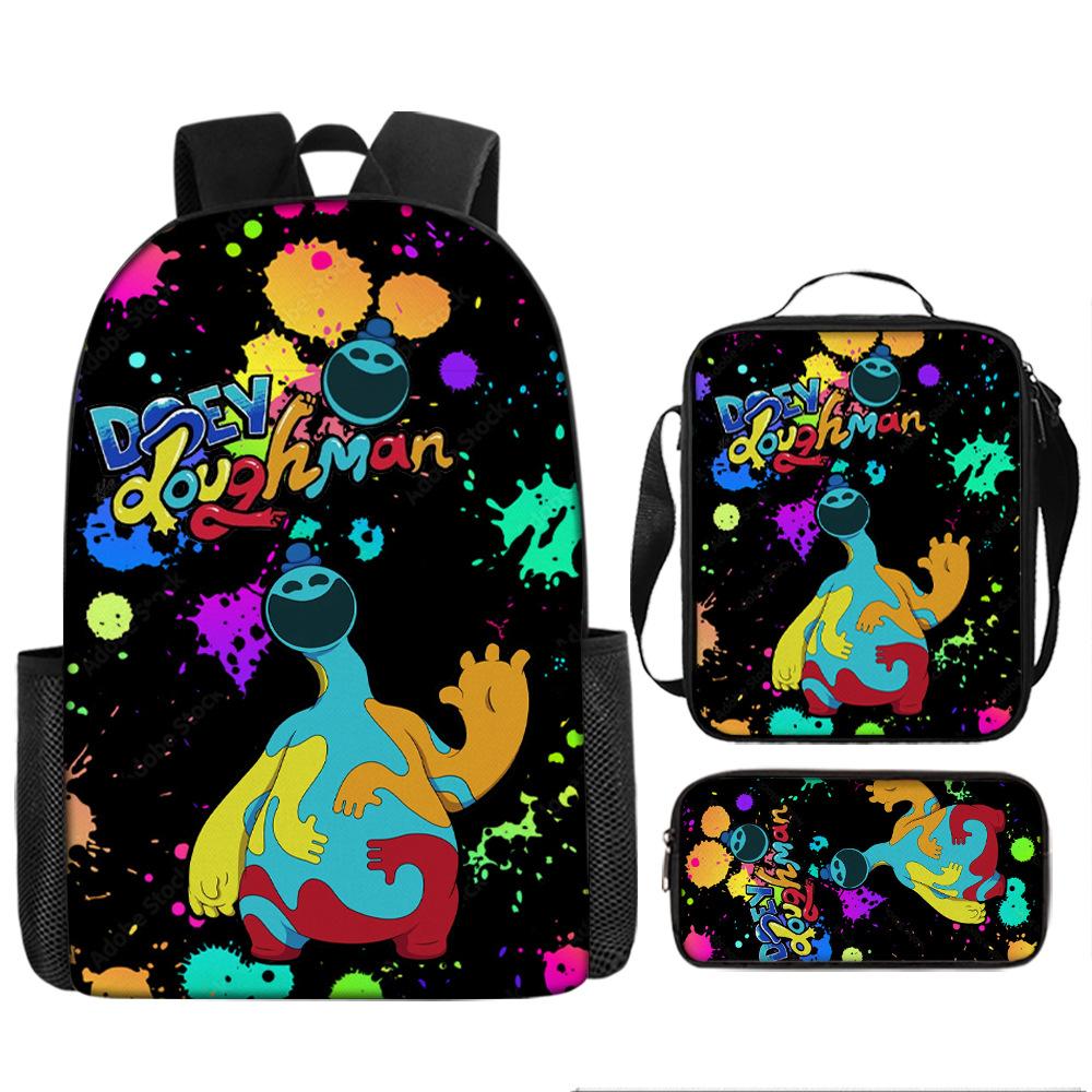 Poppy's Playtime 4 Elementary School Bag Nightmare Critters Large Capacity Backpack 3-piece Set