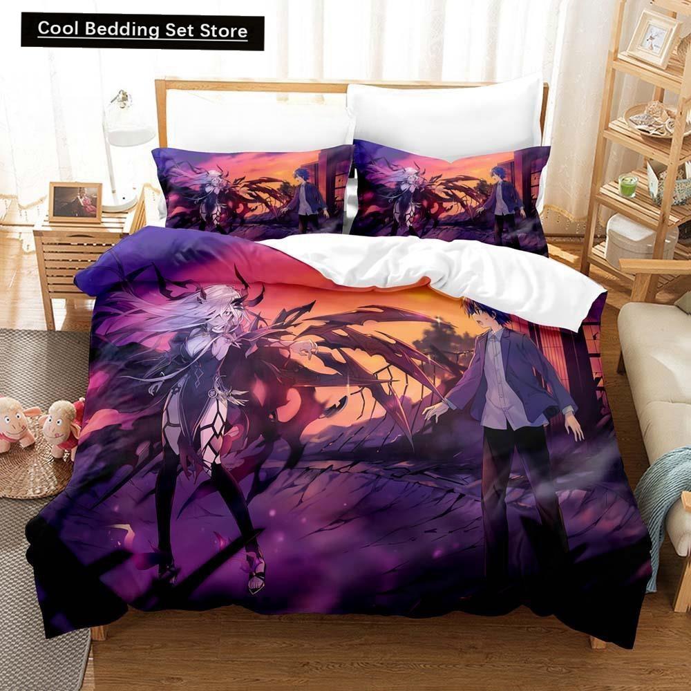 3D Anime Kawaii Girls Date A Live IV Bedding Set Single Twin Full Queen King Size Bed Set Adult Kid Bedroom Duvetcover Sets